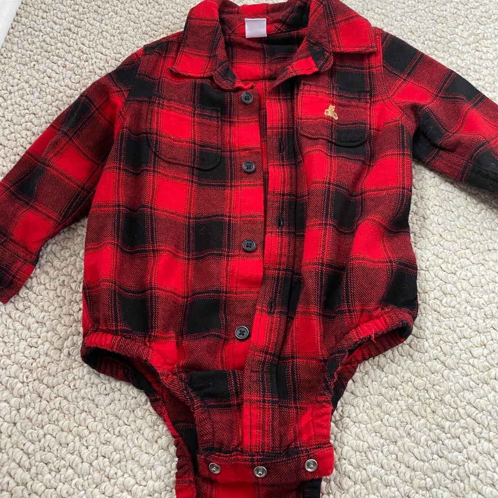 Gap bodysuit plaid
